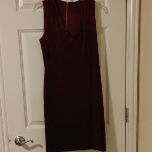 White House Black Market Deep Red Midi Dress
